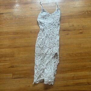 Do + Be White Lace Midi Dress